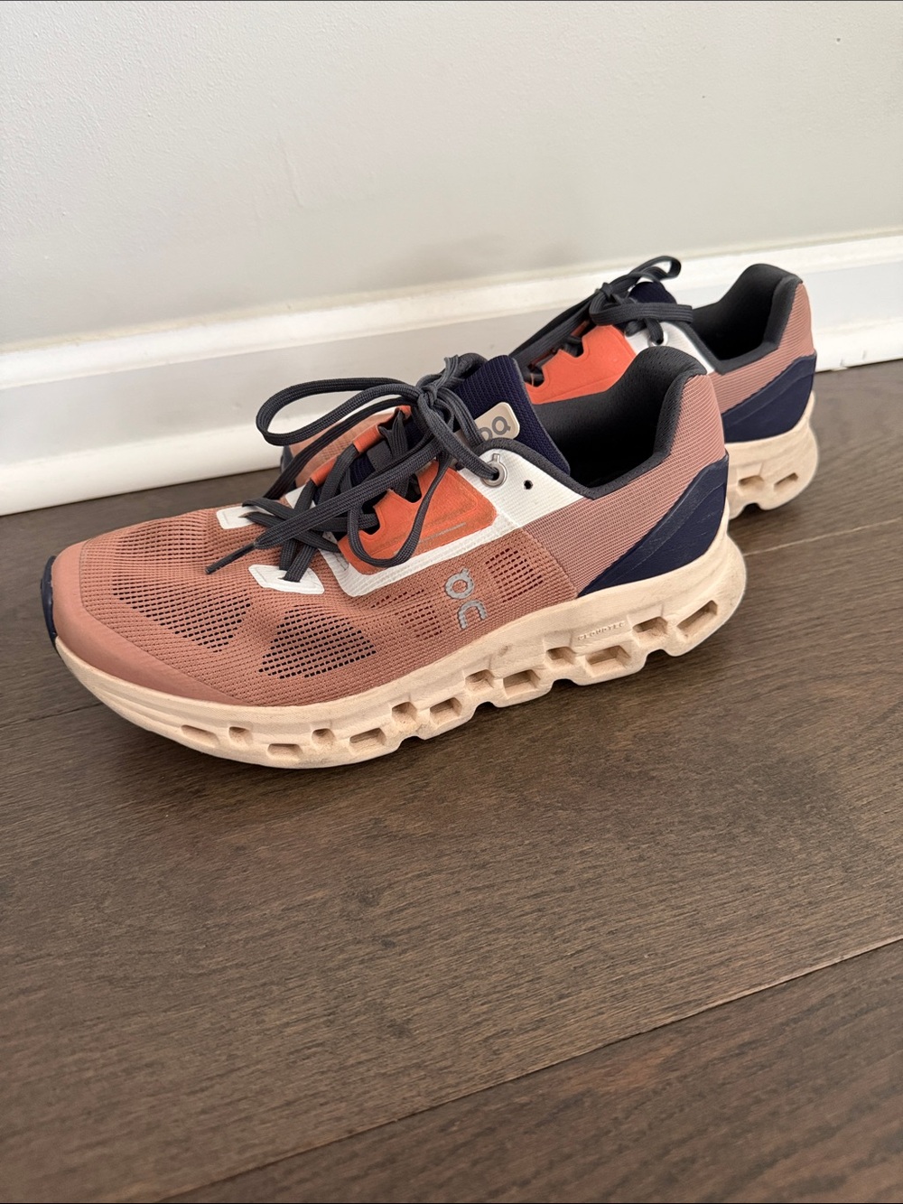 On Running women’s Cloudnova Running Shoes in Coral and Navy